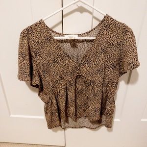 Cheetah print blouse